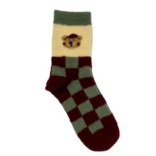 جوراب حوله‌ای ساق بلند طرح خرس