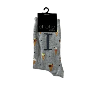 جوراب زنانه ساق بلند طرح بستنی