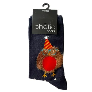 جوراب زنانه ساق بلند طرح جغد پشمالو