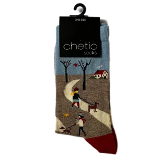 جوراب زنانه ساق بلند طرح پیاده‌روی