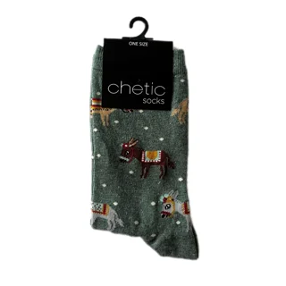 جوراب زنانه ساق‌ بلند طرح خر