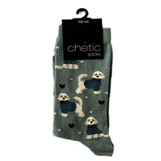 جوراب ساق بلند زنانه طرح سگ