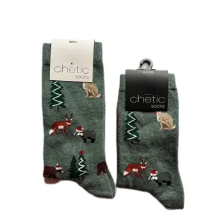 جوراب ست زن و مرد طرح حیوانات کریسمسی