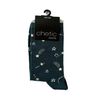 جوراب زنانه ساق بلند طرح ستاره دنباله‌دار